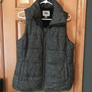 Herringbone puffer vest